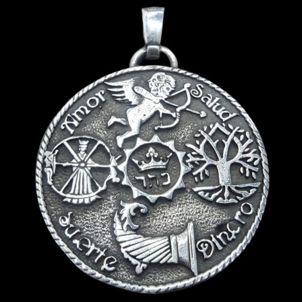 Medalla Amuleto Conde San German En Plata 4 Cm 20 Gr Art 123 - Imagen 2