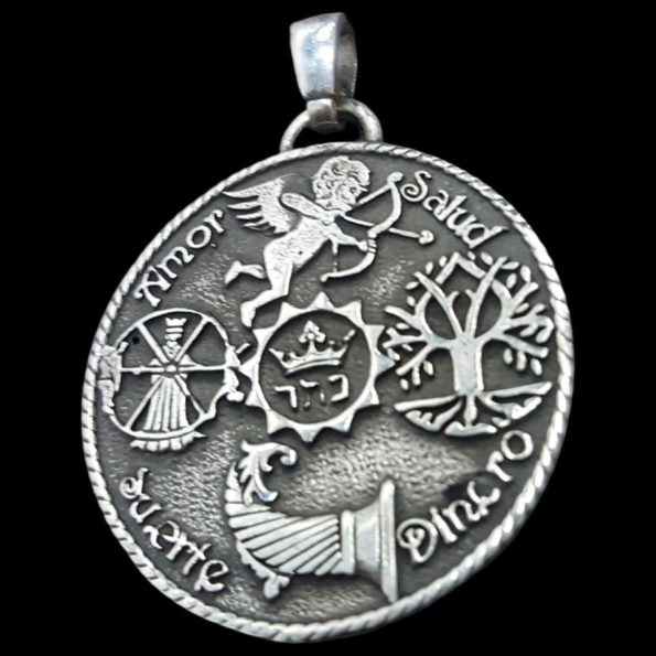 Medalla Amuleto Conde San German En Plata 4 Cm 20 Gr Art 123