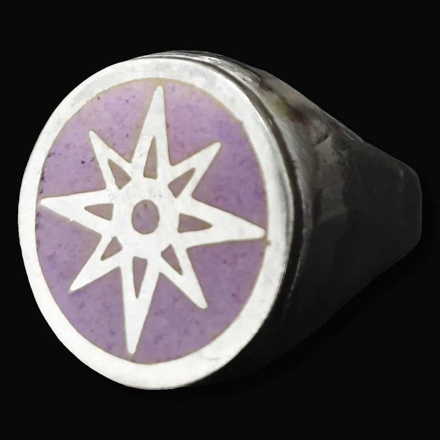 Anillo Poder Linterna Violeta En Plata 1,8 Cm 12 Gr Art 1340 - Imagen 5