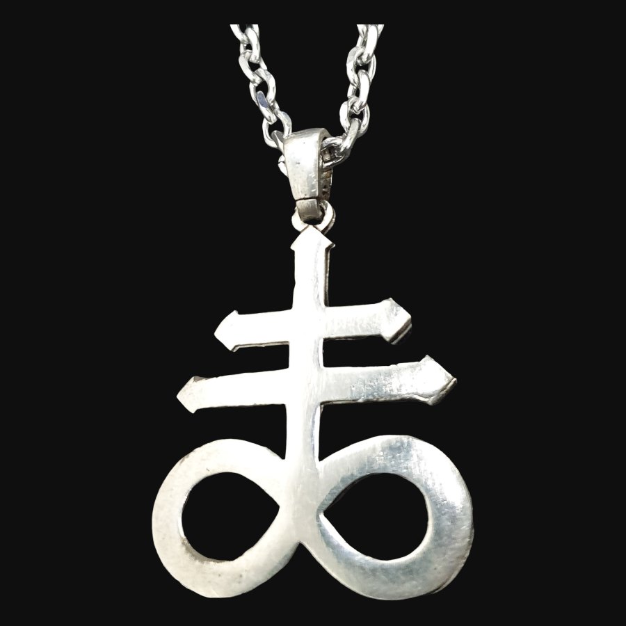 Dije Cruz Leviatan Satanica En Plata 4 X 3 Cm 8 Gr Art 1255 - Imagen 4