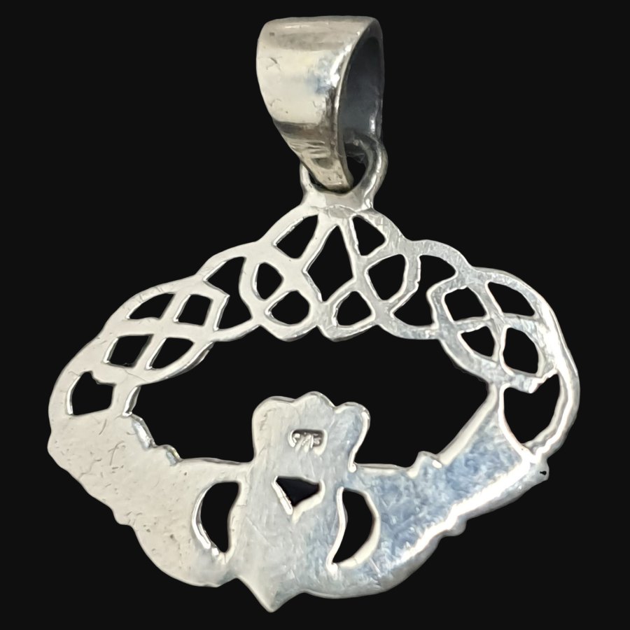Dije Celta Claddagh En Plata 2,5 X 1,5 Cm 4 Gr Art 1260 - Imagen 4
