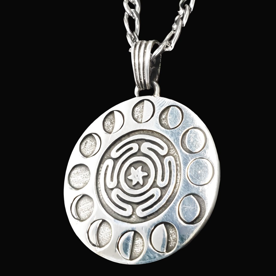 Dije Sello Diosa Hecate Wicca Plata 3 Cm 8 Gr Art 1268 - Imagen 3
