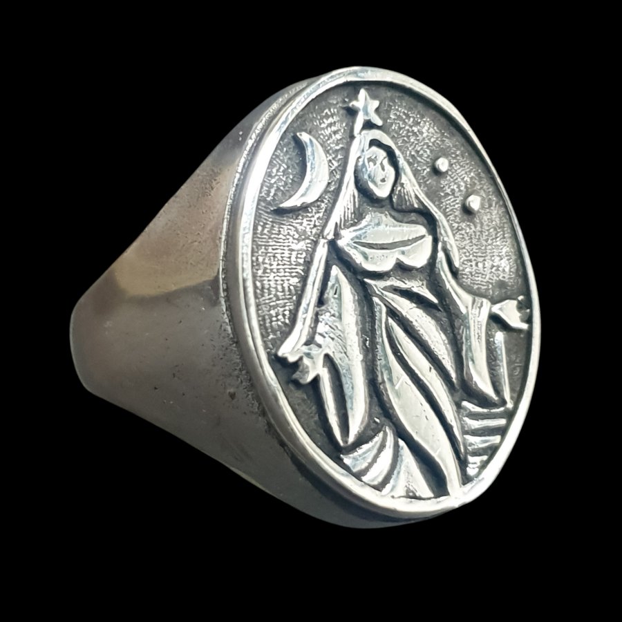 Anillo Yemanja Sta Reina De Los Mares Plata 12 Gr Art 1283 - Imagen 4