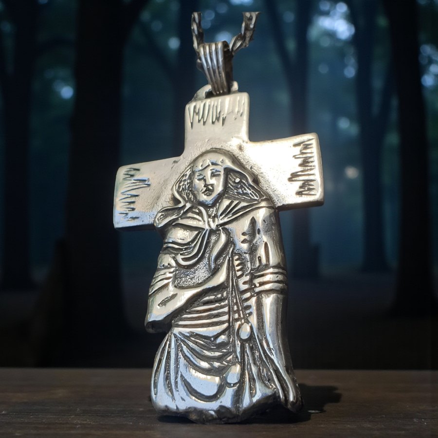 Dije Gauchito Gil En Plata macizo 6 X 4 Cm 24 Gr Art 1288