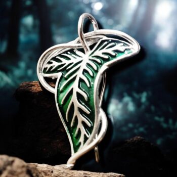 Hoja De Lorien En Plata Señor De Los Anillos 5 Cm Art 1299