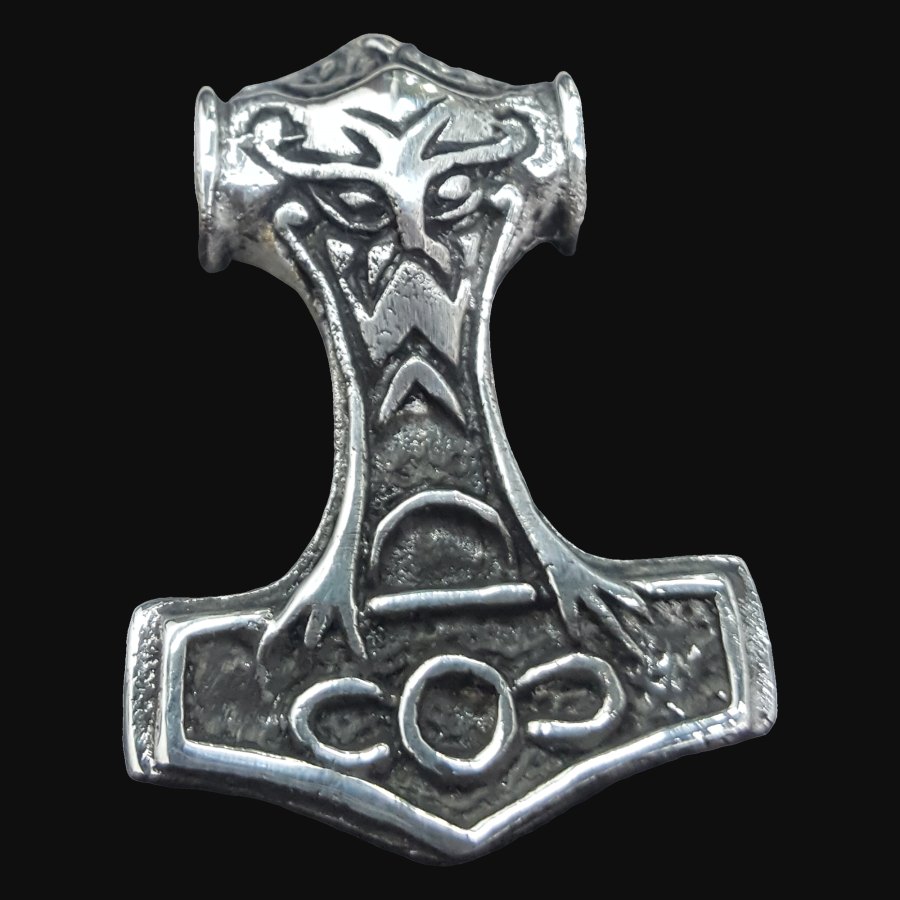 Mjolnir Martillo De Thor Vikingo En Plata 3 Cm 12 Gr Art 131 - Imagen 3