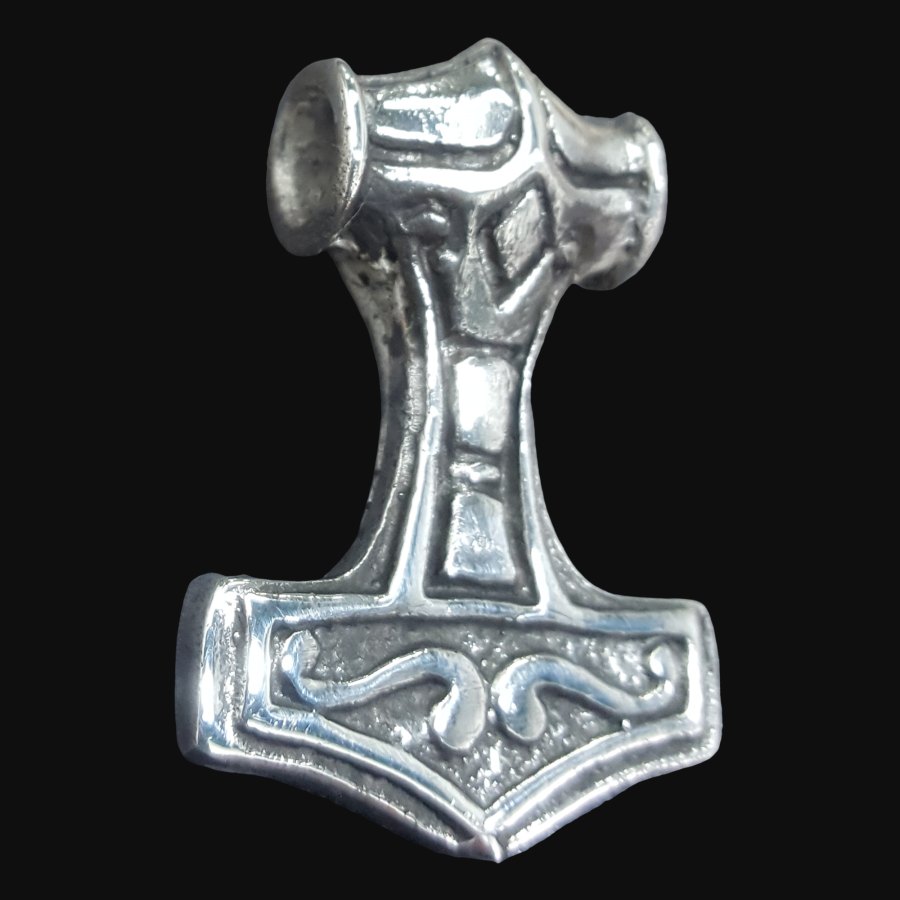 Mjolnir Martillo De Thor Vikingo En Plata 3 Cm 12 Gr Art 131 - Imagen 4