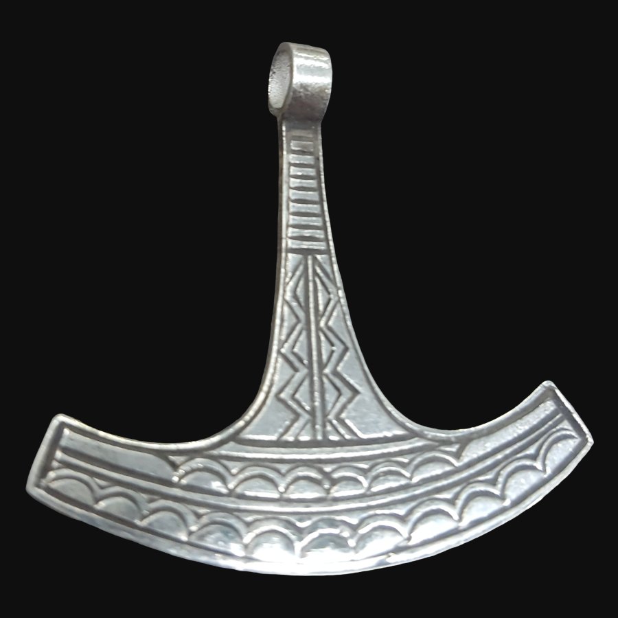 Mjolnir Martillo De Thor Vikingo En Plata 4 Cm 5 Gr Art 132 - Imagen 2