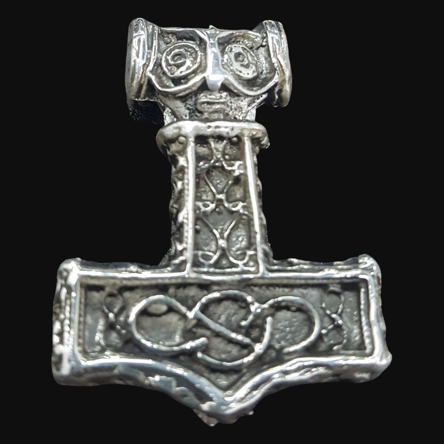 Mjolnir Martillo De Thor Vikingo En Plata 4 Cm 19 Gr Art 133 - Imagen 4