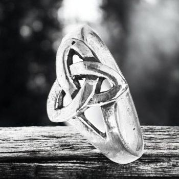 Anillo Celta Triqueta En Plata 3 Gr 0,5 Cm Art 1418