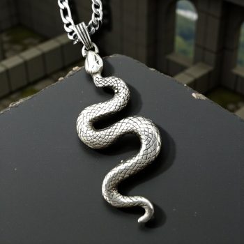 Dije Wicca Serpiente Vibora En Plata 6,5 Cm 9,5 Gr Art 143