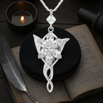 Colgante Arwen Del Señor De Los Anillos Plata 4.5 Cm Art 143