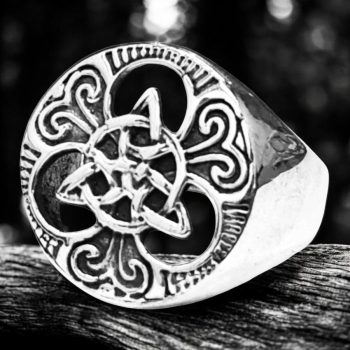 Anillo Celta Triqueta Y Nudo En Plata 1,8 Cm 12 Gr Art 1430