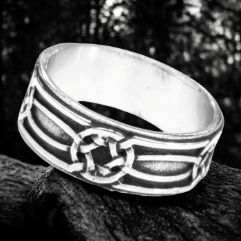 Anillo Celta Alianza Amor Nudo En Plata 0,8 Cm 8 Gr Art 1466-b