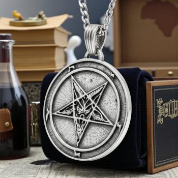 Medalla Baphometh Pentaculo En Plata 3 Cm 8,5 Gr Art 15