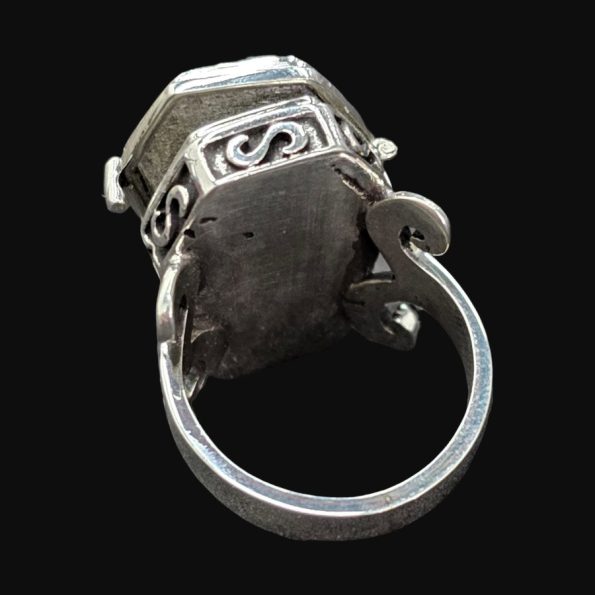 Anillo Ataud Gotico Flor De Lis Plata 2,5 X 1,7 Cm Art 150 - Imagen 8