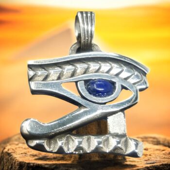 Medalla Ojo De Horus Egipcio Plata Y Piedra 12 Gr Art 175