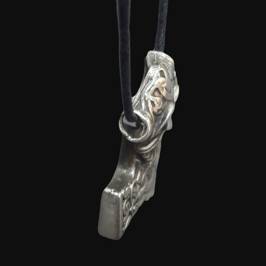 Mjolnir Martillo De Thor Vikingo En Plata 4 Cm Plata Art 181 - Imagen 5