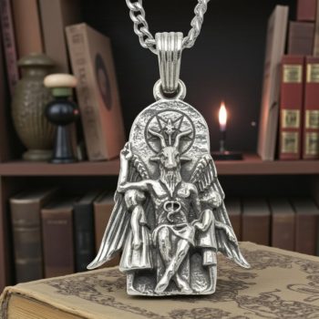 Dije Cabra Baphomet Satán en Plata 4 X 2 Cm 17 Gr Art 1933