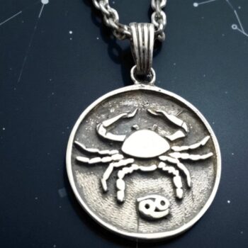 Dije Signo Cancer Del Zoodiaco En Plata 3 Cm Art 205