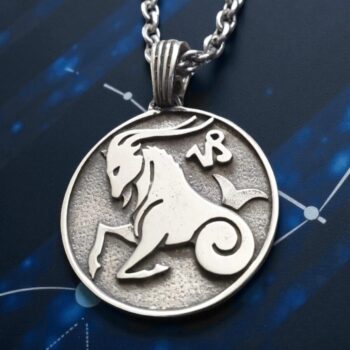 Dije Signo Capricornio Del Zoodiaco En Plata 3 Cm Art 211