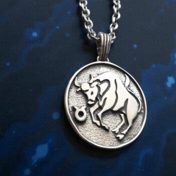 Dije Signo Tauro Del Zoodiaco En Plata 3 Cm Art 214