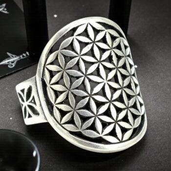 Anillo Flor De La Vida En Plata Kabbalah Art 227