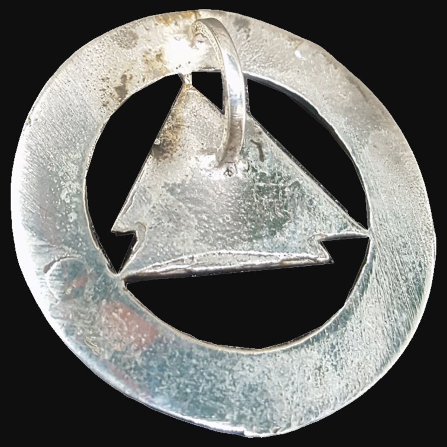 Dije Vikingo Valknut Y Runas 3 Cm En Plata 9 Gr Art 230 - Imagen 4