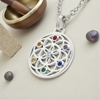 Dije Semilla De La Vida Y Chakras En Plata Kabbalah Art 258