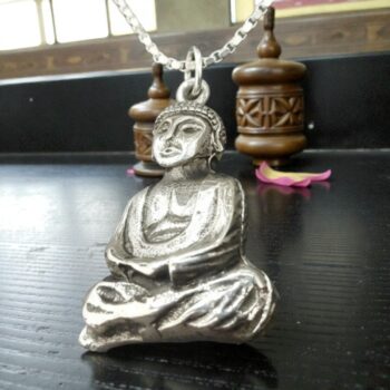 Dije Buda En Plata 3,5 X 2,5 Cm 10 Gr Budismo Art 260