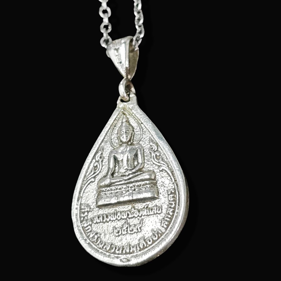 Dije Buda En Plata 3 X 2 Cm 7,5 Gr Budismo Art 261 - Imagen 3