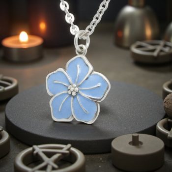 Dije Masonico Flor No Me Olvides 2 Cm En Plata 3 Gr Art 306