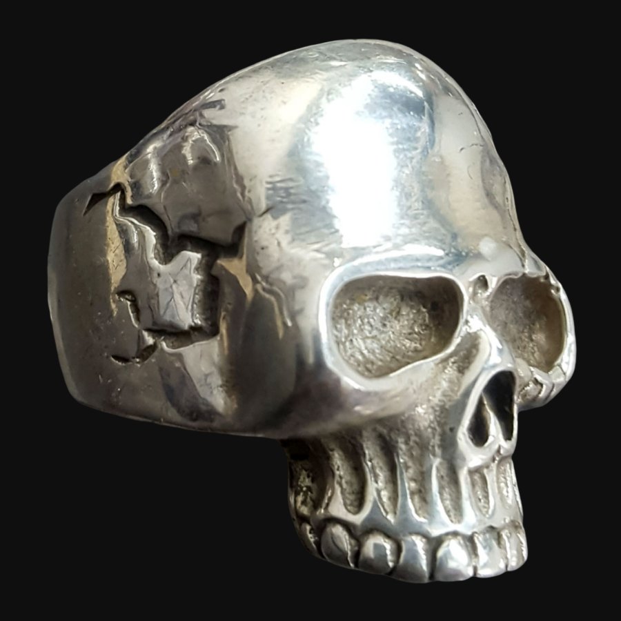 Anillo Calavera 3 X 2 Cm 25 Gr En Plata Art 326 - Imagen 4