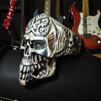 Anillo Calavera 3,5 X 1,5 cm 16 Gr En Plata Art 329