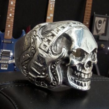 Anillo Calavera 2,5 X 2 cm 15 Gr En Plata Art 331