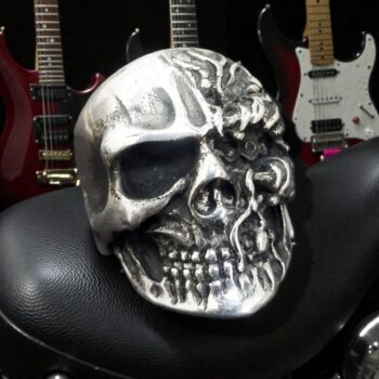 Anillo Calavera 3 X 2 Cm 20 Gr En Plata Art 332