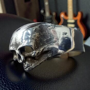 Anillo Calavera Pequeña 1 X 1 Cm 8 Gr En Plata Art 337