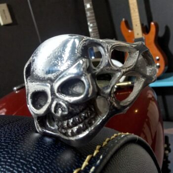 Anillo Calavera En Plata 2 X 1 Cm 7,6 Gr  Art 349