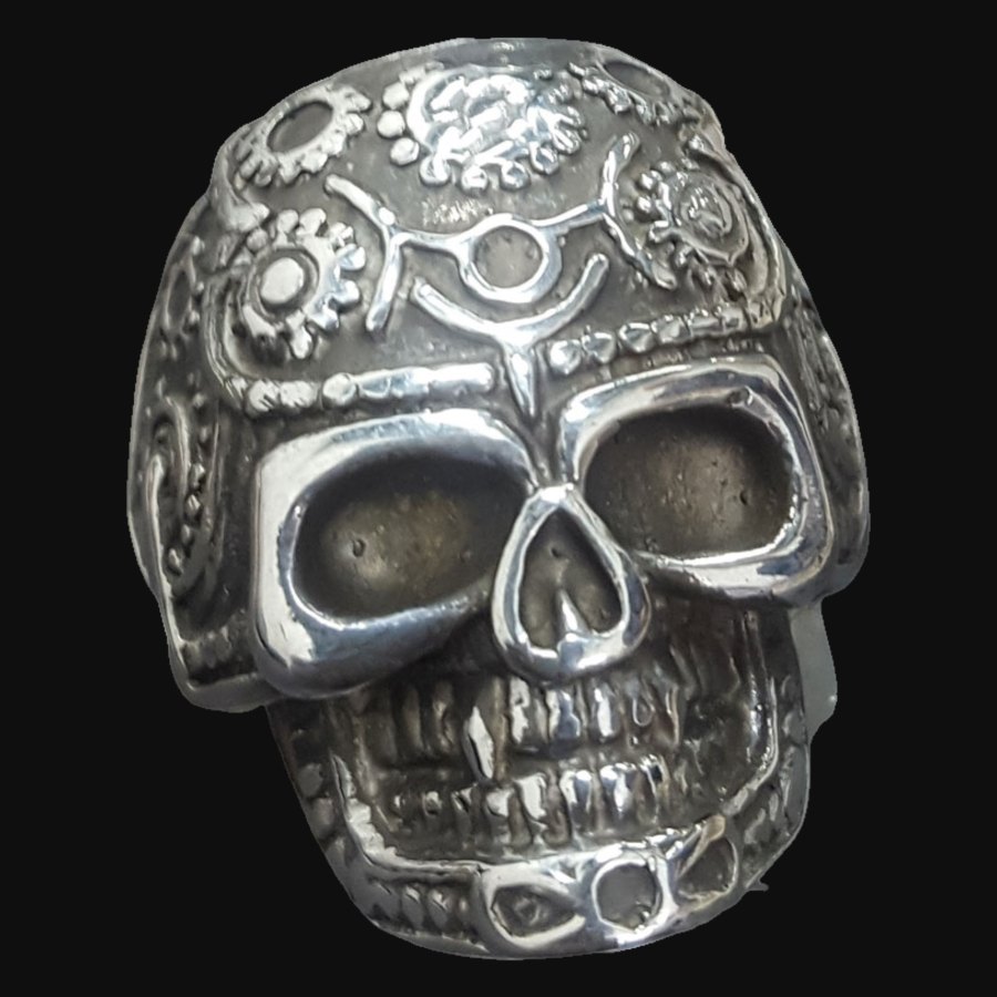 Anillo Calavera En Plata 3 X 2 Cm 24 Gr Art 352 - Imagen 4
