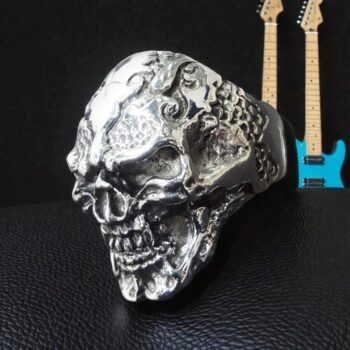 Anillo Calavera En Plata 3,5 X 2 Cm 20 Gr Art 353