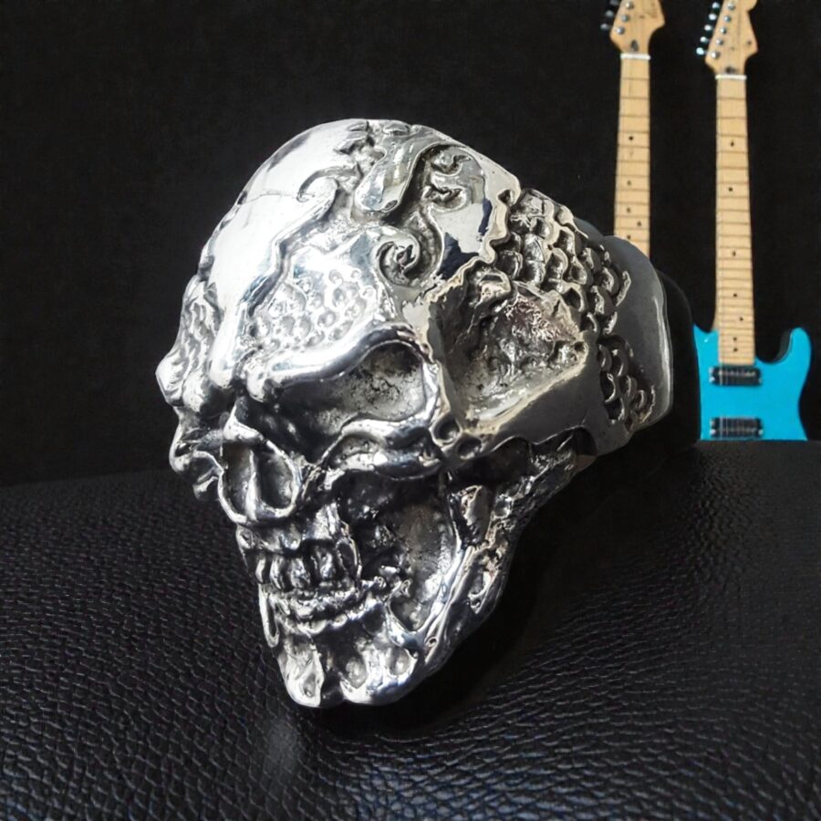 Anillo Calavera En Plata 3,5 X 2 Cm 20 Gr Art 353