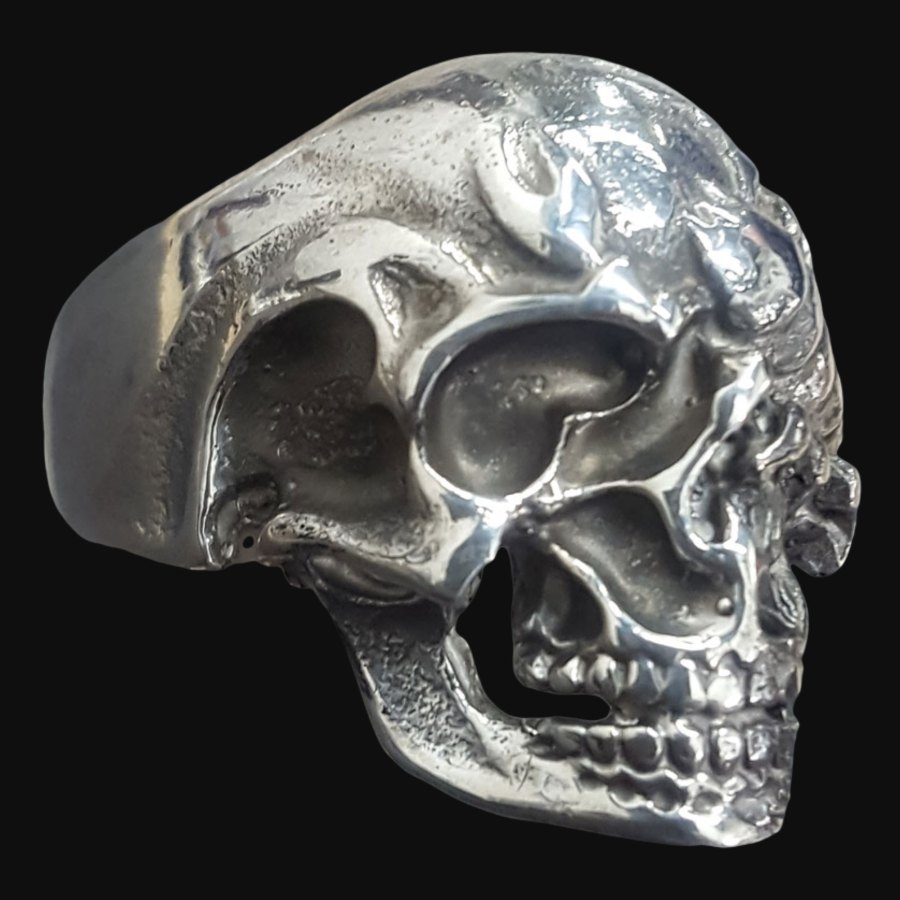 Anillo Calavera Plata Con Escorpion 15 Gr 3 X 1,5 Cm Art 355 - Imagen 4