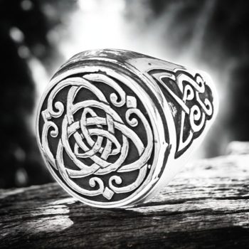 Anillo Celta Triqueta Y Nudo Perenne 1,8 Cm 12 Gr Art 363