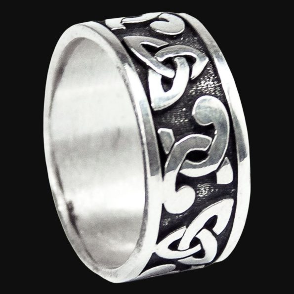 Anillo Celta Triqueta En Plata 8 Gr Ancho 0,9 Cm Art 367