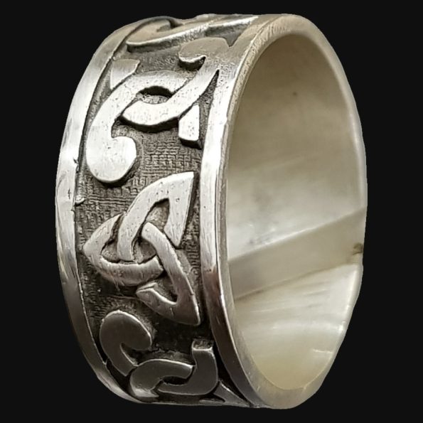 Anillo Celta Triqueta En Plata 8 Gr Ancho 0,9 Cm Art 367 - Imagen 3