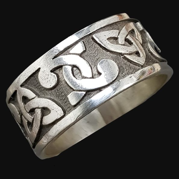 Anillo Celta Triqueta En Plata 8 Gr Ancho 0,9 Cm Art 367 - Imagen 4