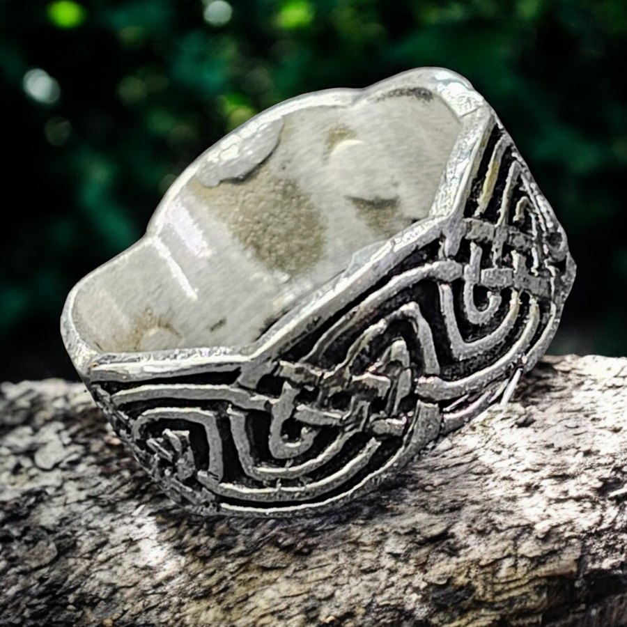 Anillo Celta Nudo En Plata 6 Gr Ancho 0,7 Cm Art 385