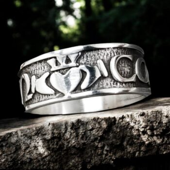 Anillo Celta Claddagh Anam Cara 6,5 Gr 0,70 Cm Ancho Art 395