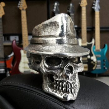 Anillo Calavera Plata Mafioso Plata 3,5 X 2 Cm 22 Gr Art 396