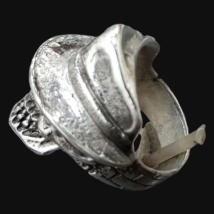 Anillo Calavera Plata Mafioso Plata 3,5 X 2 Cm 22 Gr Art 396 - Imagen 3